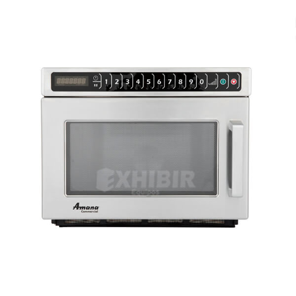 Horno de microondas comercial Amana de acero inoxidable con perilla de  control- RMS10DSA