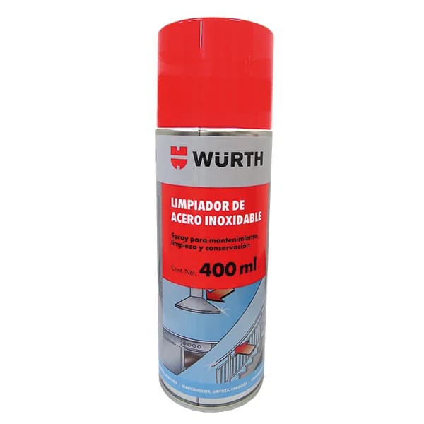 Limpiador de acero inoxidable en spray Wurth 400ml - Exhibir
