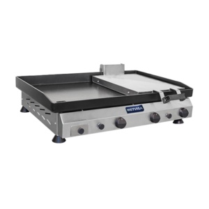 Plancha Metvisa para asar a gas con prensador