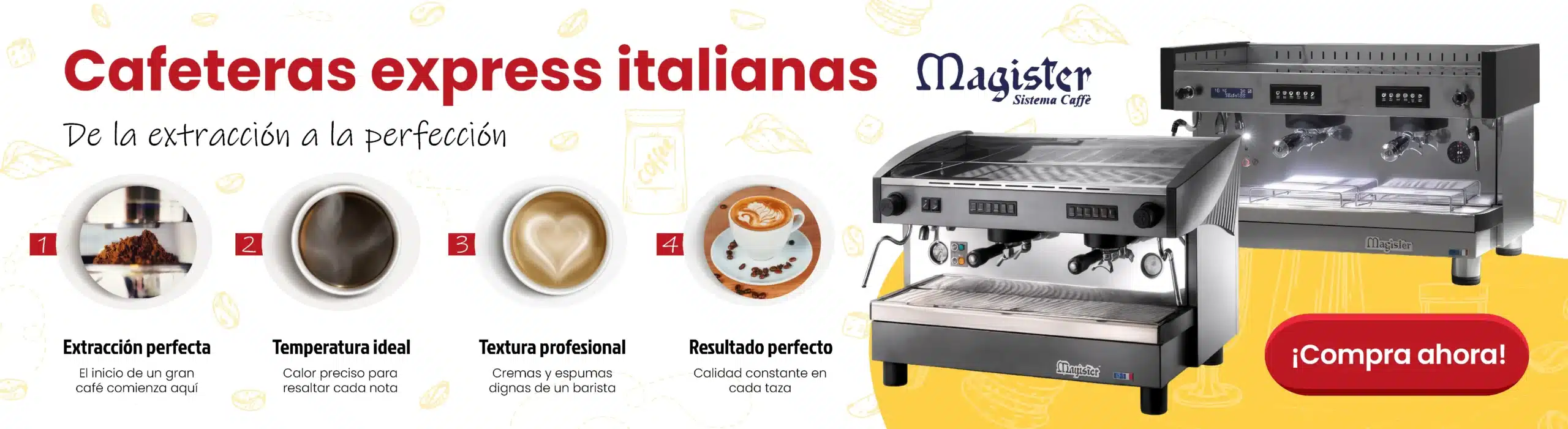 Banner cafeteras de la extracción a la perfeccion